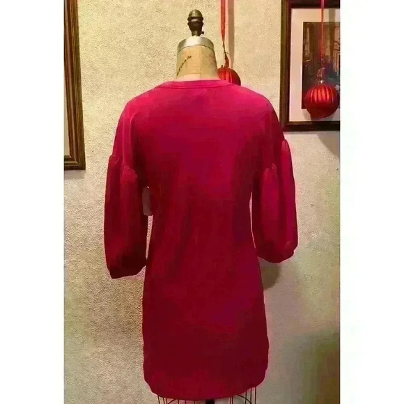 Anthem The Label Fuchsia Balloon Sleeve Mini Dress NWT Size S - Picture 7 of 10